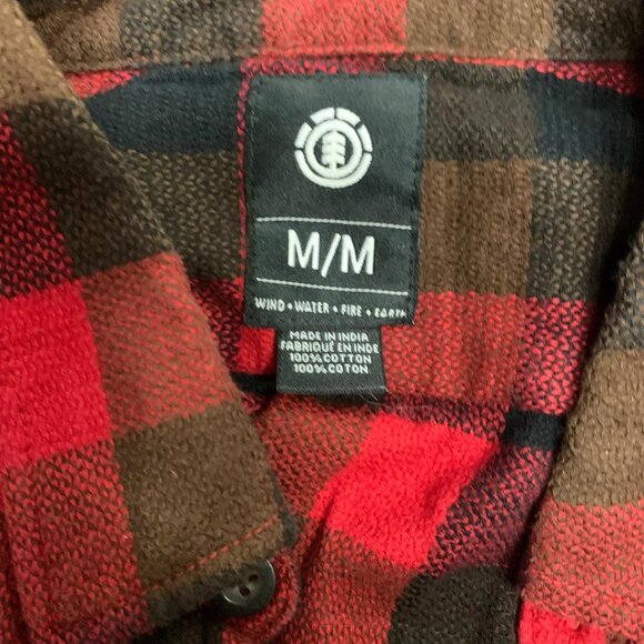 Element-Flannel shirt- "wind, weather,fire, earth"- size medium - Picture 2 of 3